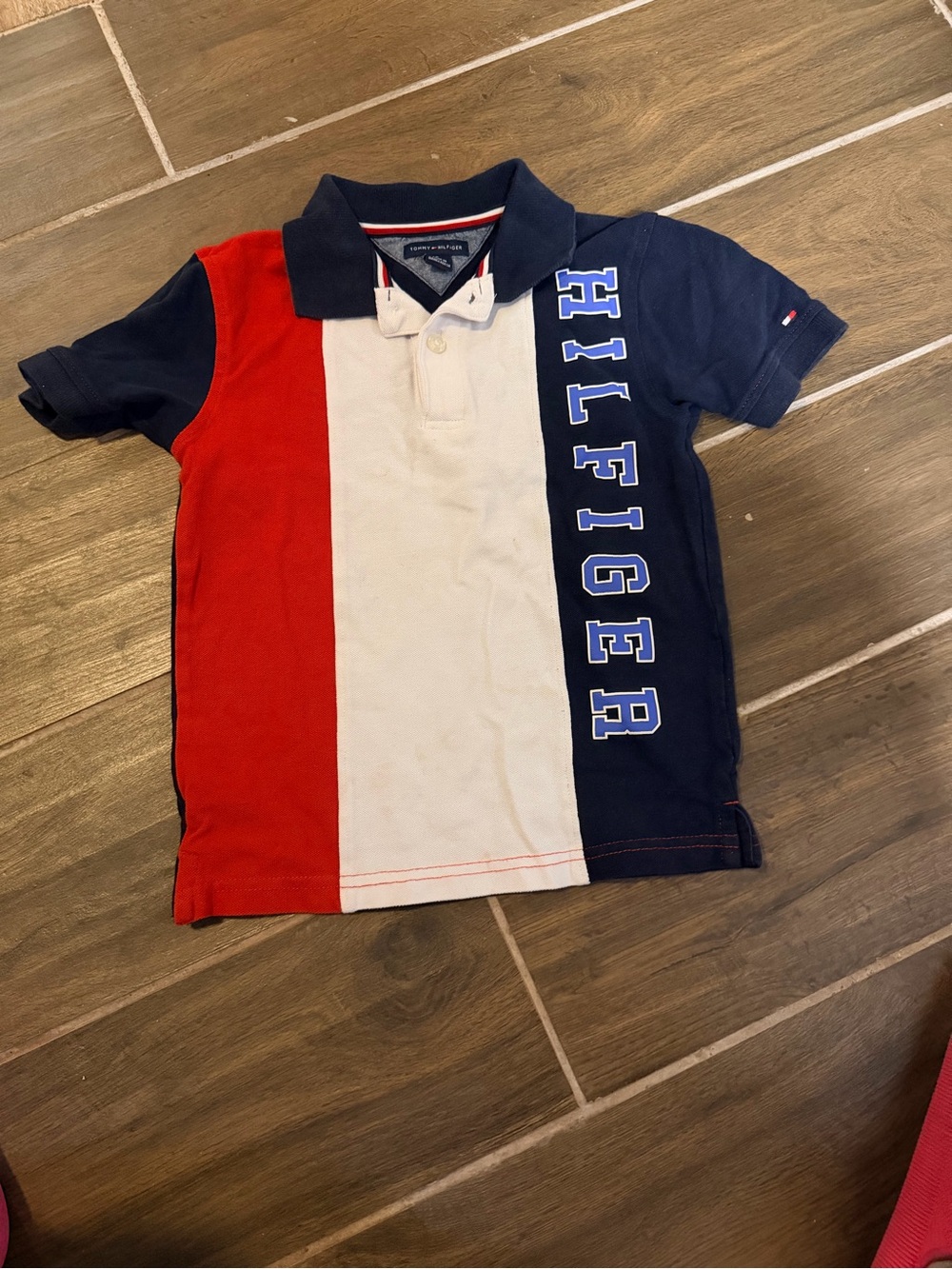Tommy Hilfiger Tricolor Polo Shirt - Red/White/Navy